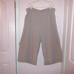 Point Sur Wide Leg Cropped Pants Size 20 Pockets Pull On High Rise Linen Tencel